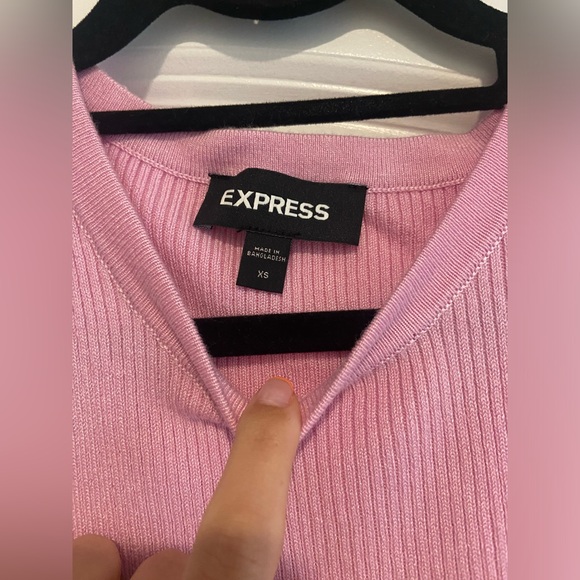 Women’s Pink Express Sweater Ribbed Tank size XS - Picture 2 of 3